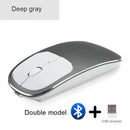 Metal Bluetooth and 2.4G Wireless Mouse Alloy Ultra-Thin Recharge Portable  V8X3