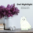 Owl-shaped LED Night Light Battery Operated Bedside Lamp Bedroom Home Decor