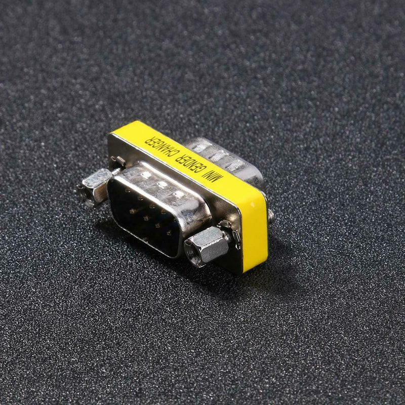 2pcs DB9 Male to Male Adapter Gender Changer Serial RS232 Coupler Straight