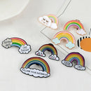 Cartoon Rainbow And Clouds Cute Brooch Enamel Enamel Pins Metal Colorful Na