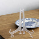 12Pcs/Set Clear Plastic Easels Plate Holders Display Dish Rack Picture Fram X4Y1