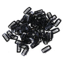 10Pcs Toupee Wig Clips Snap Clips W/ Rubber Back Hair Extension Black 9 TeetF TO
