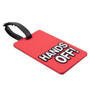 Red Secure Travel Suitcase Luggage Name ID Holder Label Tag Claim Hands OFF T2S2