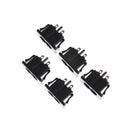5Pcs AC250V 2.5A IEC320 C8 Male 2 Pins Power Inlet Socket Panel Embedded Lt