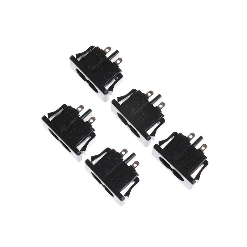 5Pcs AC250V 2.5A IEC320 C8 Male 2 Pins Power Inlet Socket Panel Embedded Lt