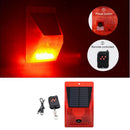 Solar Sound Alarm Light 8-LED 129db Weatherproof Alarm System Garden Yard
