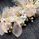 silk yarn flower bride headdress bride wedding hair accessories hair ornament,a