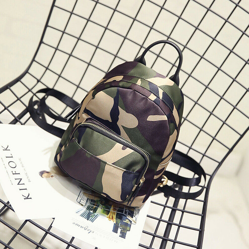 Spring Fashion Women Multifunction Nylon Backpack Shoulder Bag(Camouflage)