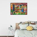 5D DIY Full Drill Diamond Painting Flower View Cross Stitch Embroidery Kit