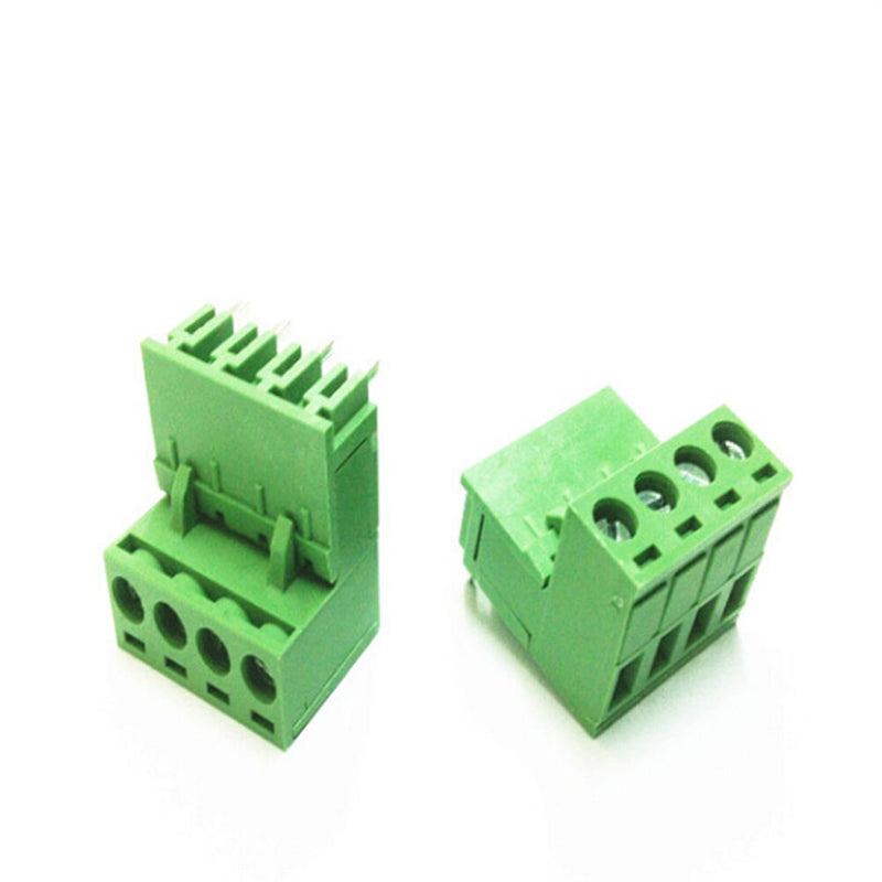 10X 2EDG 4Pin Plug-in Screw Terminal Block Connector 3.81mm Pitch Right AnglS Gw