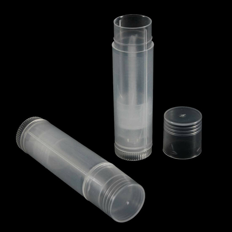 1 x Empty Circle PP Lipstick tube Pipe Box with transparent lid