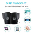 Portable Clip-On USB Powered Stereo Speaker Soundbar for Notebook Laptop PC