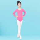 Ballet Dress Kids Girls Long Sleeve Dance Ballerina Leotard (Rose 7-8T) A