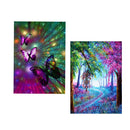 2pcs Full Drill Diamond Painting Cross Stitch Kit Landscape Picture DIY Gift