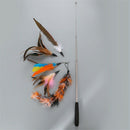 Katten Speelgoed Funny Set Fishing Rod Retractable Feathers Make 5 Replaced S2L7