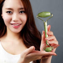 2pcs Natural Jade Massage Roller Guasha Board SPA Therapy Skin Beauty Care