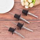 4x Liquor Spirit Pourer Free Flow Wine Bottle Pour Spout-Stopper Stainless S Gw