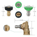 Universal Power Pressure Washer Spray Nozzle Tips And Quick Connect Pivot A F9O6
