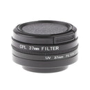3in1 37mm Circle UV+CPL Filter with Snap-On Lens Cover For Xiaoyi Yi II 4K