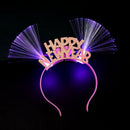 LED Hairband Happy New Year Light Up Glowing Headband Toys Christmas Gifts