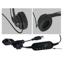 USB Headset with Microphone Call Center Headsets 2.5M Length PC Headset Headband