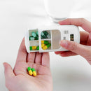 2 Grids LCD Pill Box Small Digital Electric Alarm Splitters Medicine Reminder