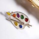 Fashion Brooch Colorful Enamel Artist Palette Pin Corsage Brooch Women JewelryOZ