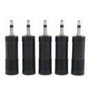 3.5mm 1/8" Male Mono to 6.35mm 1/4" Female Jack Audio Converter 5Pcs/set