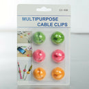 6 Pack Cable Organizer Clips, Desk Cord Holder Keeper Strong Adhesive Wire