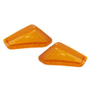 2pcs Yellow Front Indicator Turn Signal Light Lens Cover Shell Left and Right