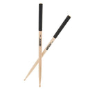 2x Maple Non-slip Drum Stick Hand Percussion Parts for Drummer Black Black