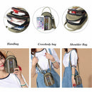 Embroidery Canvas Crossbody Bag Cell phone Pouch Coin Purse for Women Girls J5S1