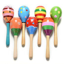 1x Wooden Maraca Wood Rattles Kids Percussion Musical Hand Instrument Shaker Kit