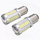 2x BA15D P21W 1157 33SMD LED Car Backup Reverse Head Light CANBUS Bulb