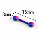 10X Stainless Steel Barbell Ear Stud Tragus Cartilage Helix Earrings Piercing JR