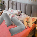 V-Shaped Pillow Nursing Pregnancy Back Support Pillow New L0A9