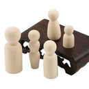 40Pcs Unpainted Natural Blank Wood People Shape Ornaments Party Wedding Wooden