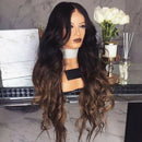 Long Wavy Wig Women Long Curly Hair Rose Net High Density Heat Resistant Sy