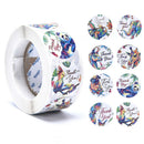 500PCS Round Animals And Plants Thank You Stickers Scrapbook Packaging LabeSEAU