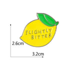 Cute Lemon Corsage Enamel Brooch Pin Badge Shirt Lapel Collar Fruit Pin  LJ