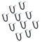 10Pack Telephone Phone Cable Lead RJ11 to RJ11 Plug Curley Connector 2m