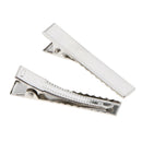 100x Crocodile Metal Hair Clips Teeth Prong DIY Hairbow Duckbill Barrette