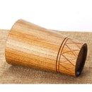 2pcs Wooden Mug Beer Cup Wedding Favor Natural Wood Fashion Mug 11.5cm Brown