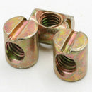 24 pieces M6 Barrel Nuts Cross Dowels Slotted Nuts for Furniture Beds Crib  I4T9