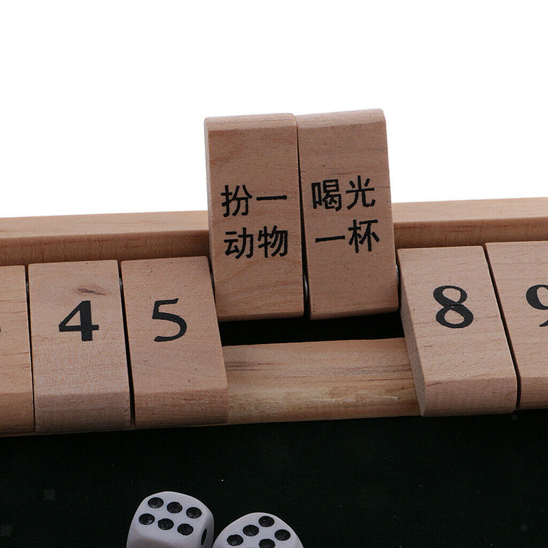 Shut The Box Board Game Set Number Drinking Games Party Club Family Game