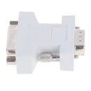 White DVI-D Female Analog (24+1) to 15-pin VGA Male Connector Adapter dual OZ