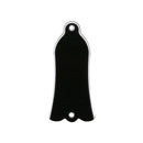 2 Holes Bell-shaped PVC Truss Rod Cover Plate Scroll Plate for Guitar BlackZBSE
