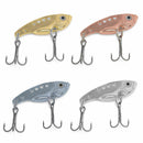 Lot 4pcs Metal Sequin Fishing Lures Bass Spoon Crank Bait Tackle Hook New XJ