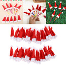 40 Pieces Mini Red Santa Claus Hats Christmas Hat for Lollipop Candy Cover,