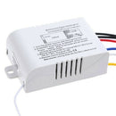 2 Port ON/OFF 220V Lamp Light Digital Wireless Wall Remote Control Switch R